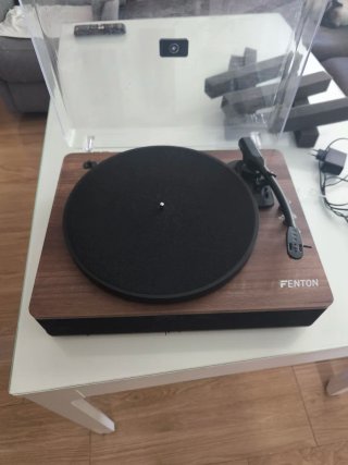 Tocadiscos Fenton Marrón y Negro