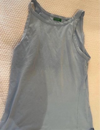 Camiseta tirantes azul Benetton
