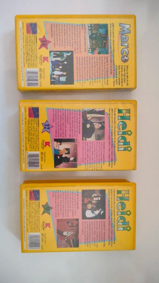 Lote 3 Películas VHS Heidi y Marco