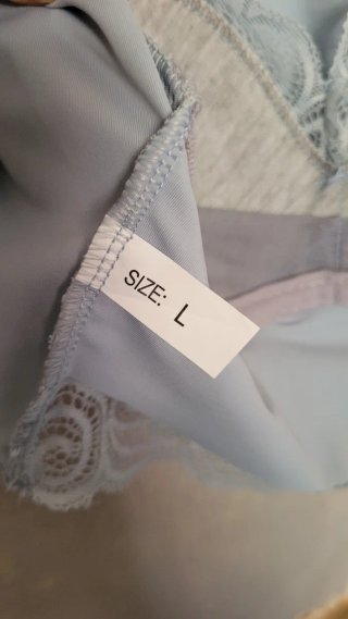 Top sujetador encaje azul talla L