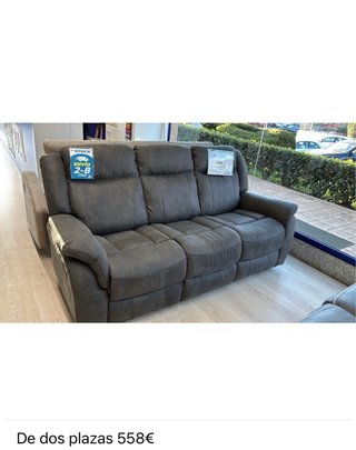 Sofá reclinable gris