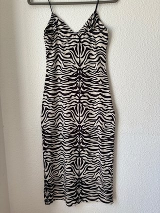 Vestido animal print Cebra Ajustado Talla S