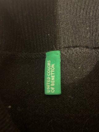 Jersey Benetton negro cuello alto mujer