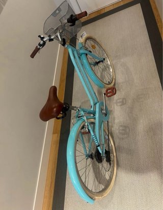 Bicicleta Elops Turchese con Ruote Bianche