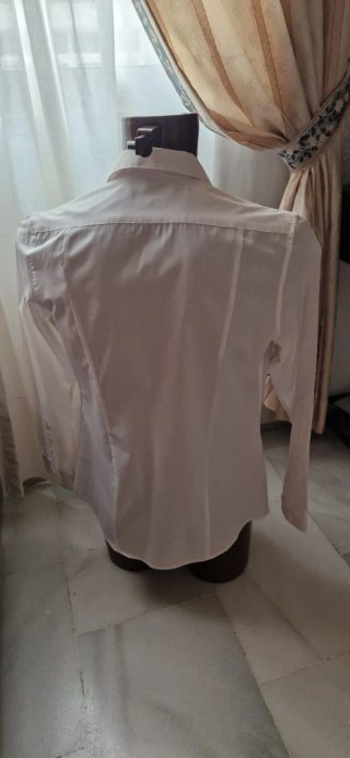 Camisa H&M Blanca Manga Larga Talla S