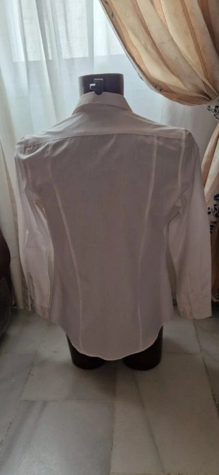 Camisa H&M Blanca Manga Larga Talla S