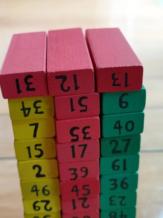 Lote Jenga torre madera con números+Cubo Rubik 3x3