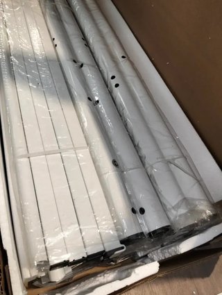 VASAGLE Struttura Letto, Struttura Letto in Metallo per Materasso 90x190, Letto per Ospiti, Montaggio Semplice, per Piccole Camere, Bianco RMB061W01