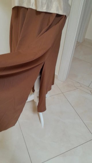Gonna maxi poliestere + blusa cotone