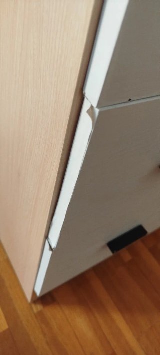 Cómoda Cajonera Blanca y madera.