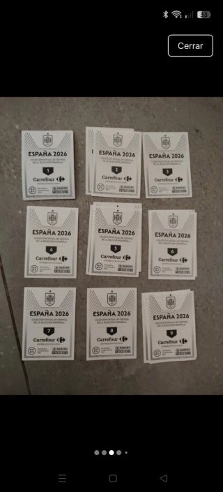 Cromos de fútbol España Panini Carrefour
