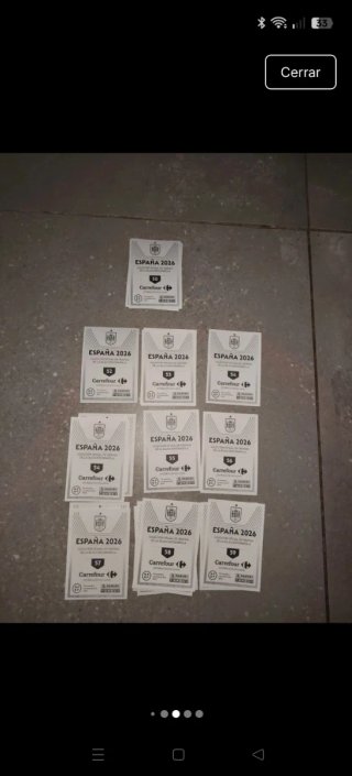 Cromos de fútbol España Panini Carrefour
