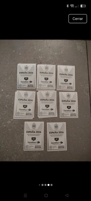 Cromos de fútbol España Panini Carrefour