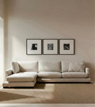 Sofá Chaise Longue Izquierda Beige