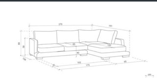 Sofá Chaise Longue Izquierda Beige