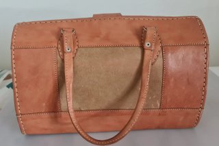 Bolso maleta vintage cuero artesanal
