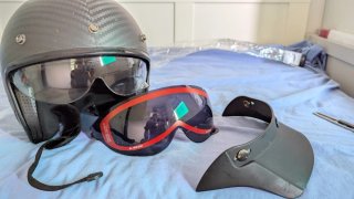 Casco Jet LS2 Carbono