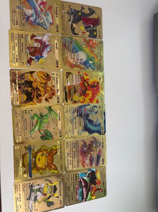 Cartas Pokémon Doradas Metálicas