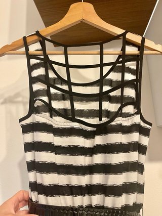 Vestito a righe bianco e nero