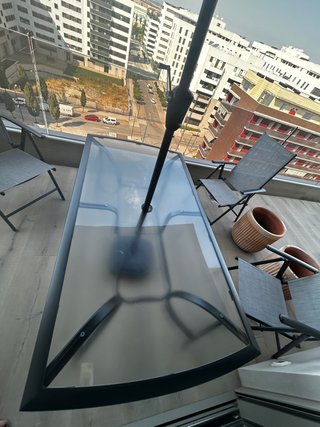 Conjunto comedor exterior mesa y 4 sillas