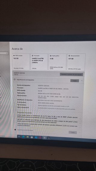 PC da Gaming RTX con monitor incluso