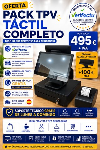 tpv nuevo TÁCTIL ultimo modelo CON CAJÓN IMPRESORA