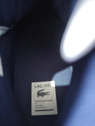 LACOSTE Vintage L001 Mid White/Navy Sneakers Men's