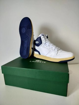 LACOSTE Vintage L001 Mid White/Navy Sneakers Men's
