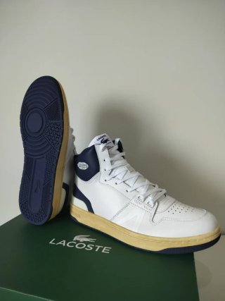 LACOSTE Vintage L001 Mid White/Navy Sneakers Men's
