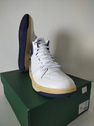 LACOSTE Vintage L001 Mid White/Navy Sneakers Men's