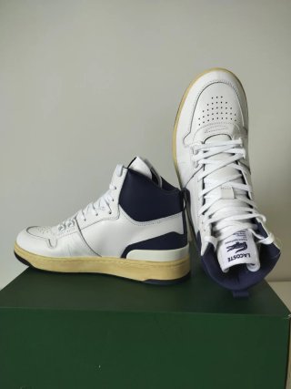 LACOSTE Vintage L001 Mid White/Navy Sneakers Men's
