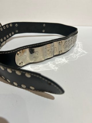 Cinturón Negro Mexicano con Detalles Plateados