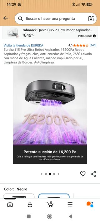 Eureka J15 Pro Ultra Robot Aspirador, 16200Pa