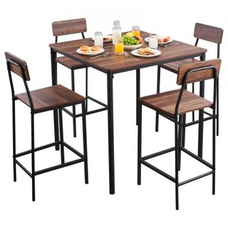 Mesa de bar, conjunto de 5 piezas de mesas de bar