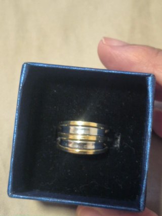 Anillo Oro 18k y Oro Blanco