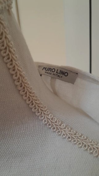 Blusa Lino Bianca + Gonna Marrone