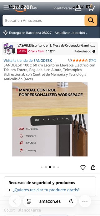 SANODESK QS Escritorio Elevador
