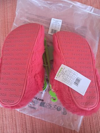 Ciabatte Crocs Rosa Peluche Nuove