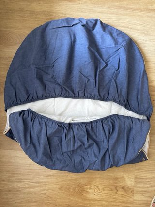 Colchoneta verano silla bebé azul denim