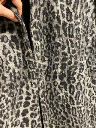 Abrigo H&M Lana Estampado Leopardo Talla 34
