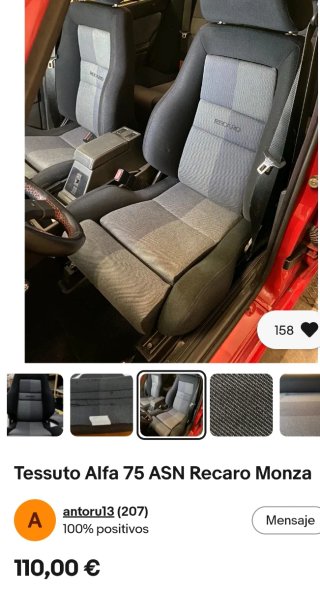 Asientos Recaro Alfa 75