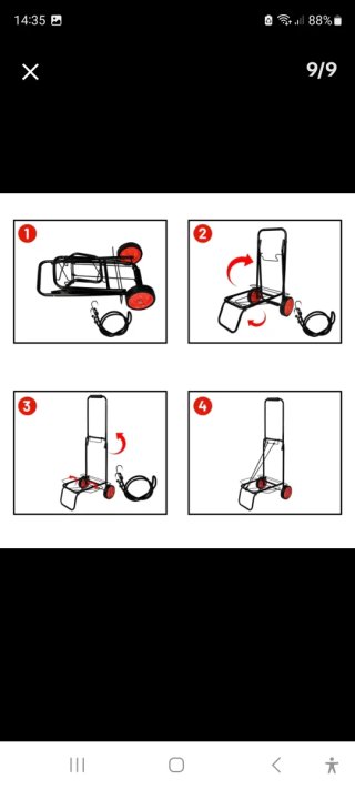 Carro transportador en su caja