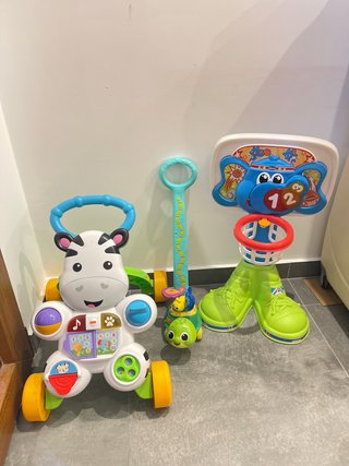 Pack Juguetes Bebé: Cebra Andador, Tortuga y Aro B