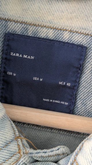 Cazadora vaquera Zara Man desgastada Talla M