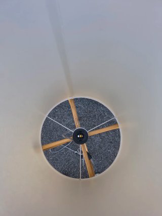 Lampada da terra legno paralume bianco