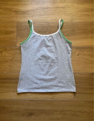 Camiseta de tirantes gris para mujer de verano 90% algodón
