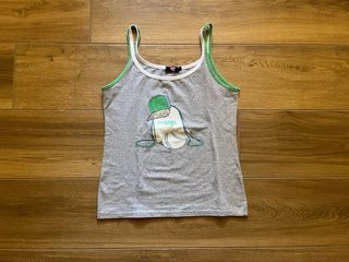 Camiseta de tirantes gris para mujer de verano 90% algodón