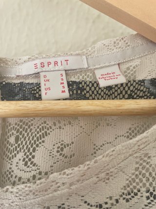 Blusa Esprit Rayas Encaje Manga Corta