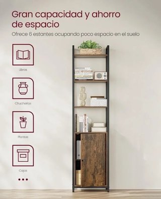 VASAGLE Librería de 6 Niveles Estantería Verticale