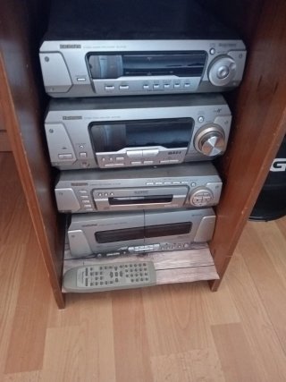Equipo de música Technics 5 disc 2 cassettes